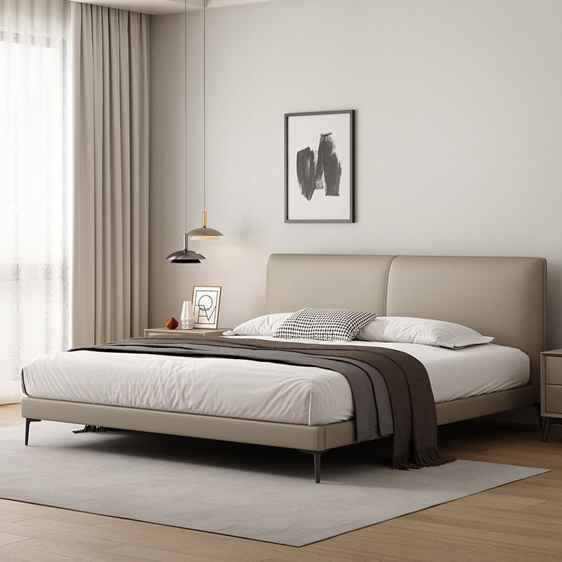 简约家具 意式极简轻奢小户型双人侘寂风齐边床 简约家具 意式极简轻奢小户型双人侘寂风齐边床